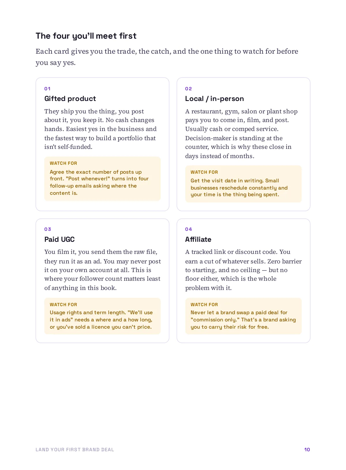 Land Your First Brand Deal, page 6 of 76