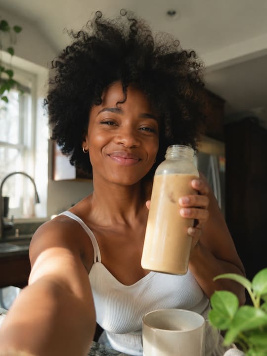 Creators making coffee and matcha in their kitchens